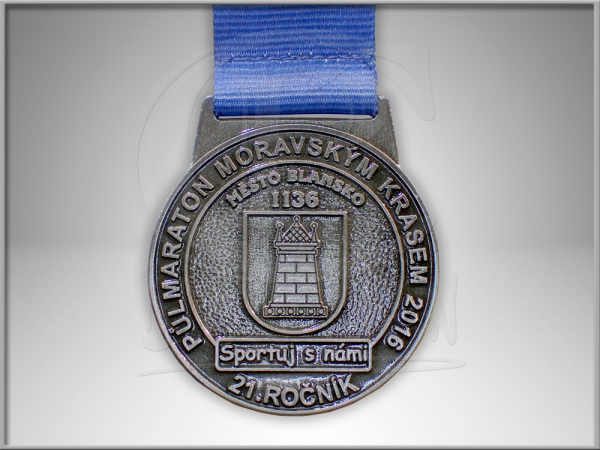 Medaile Půlmaraton Moravským krasem 2016