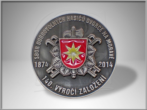Medaile Dobrovolný hasičský sbor Dvorce na Moravě