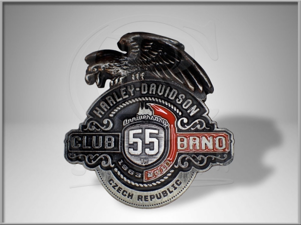Odznak Harley Davidson Brno 55